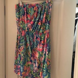 Strapless lily pulitzer Mini dress preppy